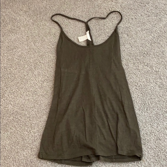 H&M Tops - Dark green tank top